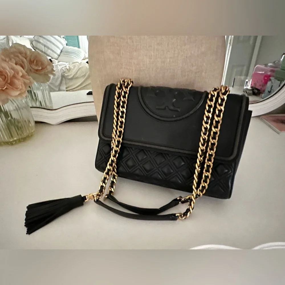 Tory Burch Fleming Leather convertible Shoulder bag - Picture 3 of 13